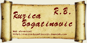 Ružica Bogatinović vizit kartica